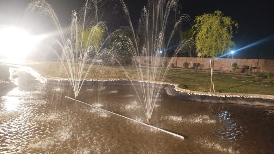 umberalla fountain project installed on submersible 3 h.p raiwand road lahore